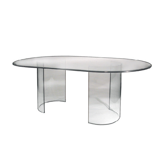 548 C Dining Table - Includes 1/2" Thick Tempered Glass With 1" Bevel Edge