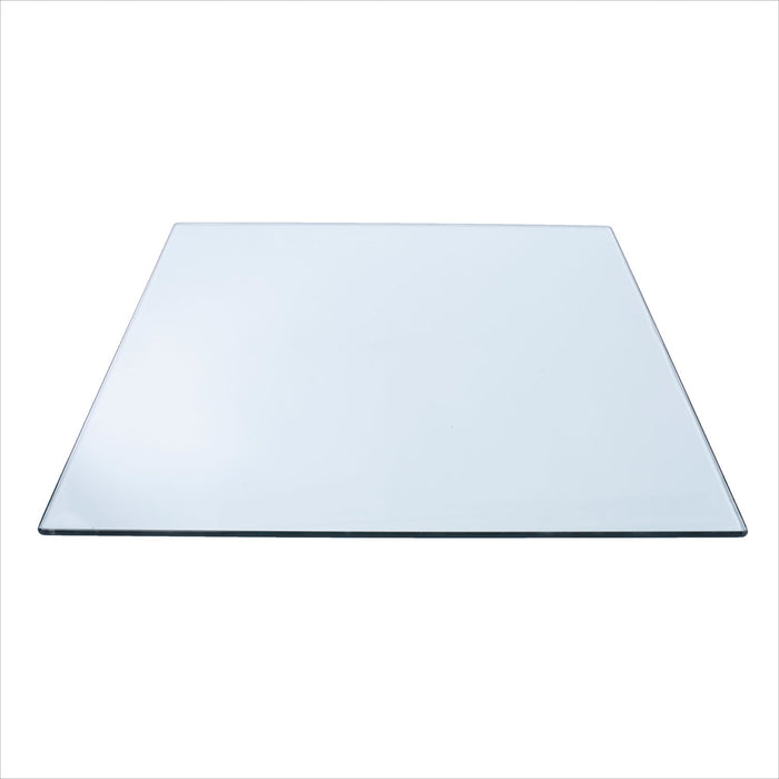12" Square Glass Table Protector 3/8" Thick - Flat Polish Edge 