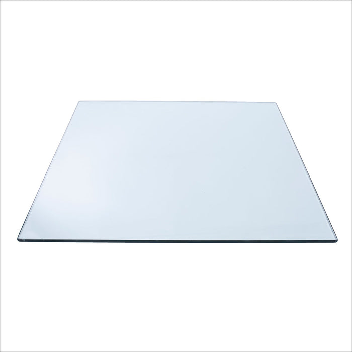 34" Square Glass Top 1/2" Thick - Flat Polish Edge With Touch Corners