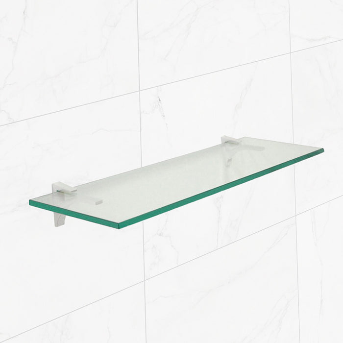 8" X 48" Cardinal Bathroom Glass Shelves - 2 Brackets Included with Each Shelf