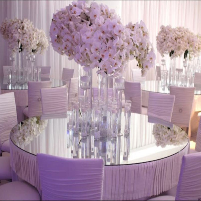 60" Bevel Mirror Table Toppers