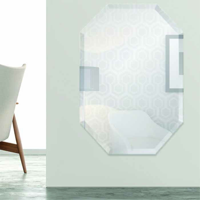 Octagon Frameless Mirror