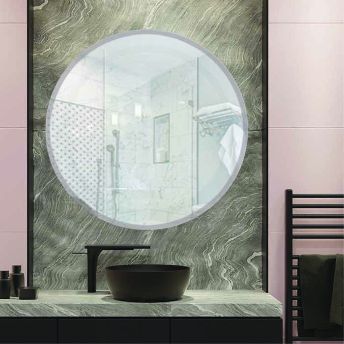 Round Frameless Mirror