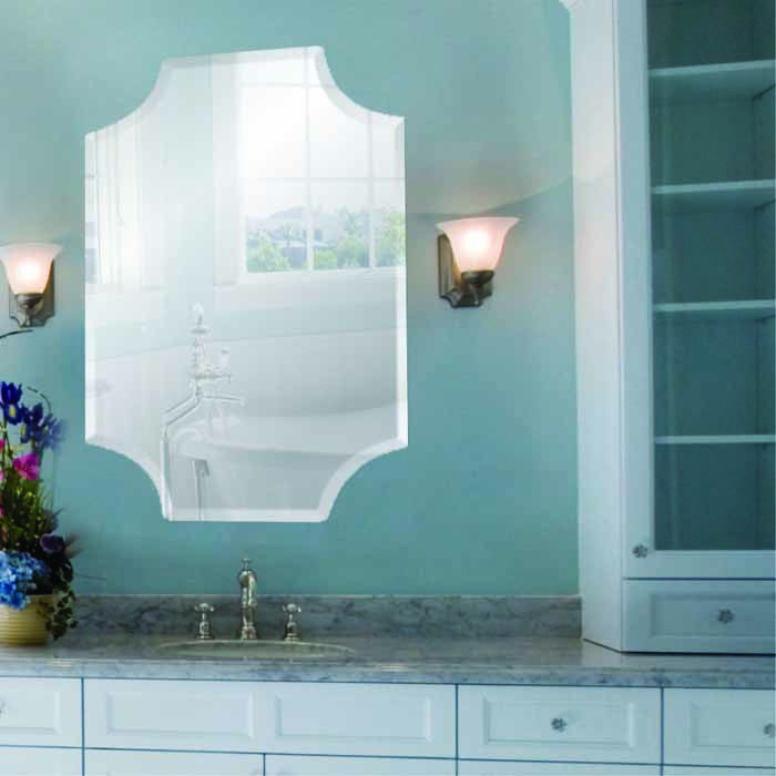 Long Scallop Frameless Mirrors