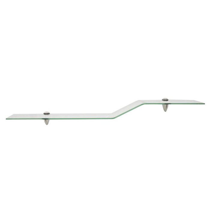 Sparrow Bent Glass Bathroom Shelves - 2 Brackets Included with Each Shelf