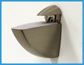 10" Qtr Rd Oriole Corner Glass Shelves - 2 Brackets Included with Each Shelf