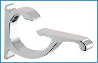 10" Qtr Rd Monarch Corner Glass Shelves - 2 Brackets Included with Each Shelf