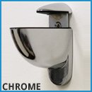 10" Qtr Rd Heron Corner Glass Shelves - 2 Brackets Included with Each Shelf