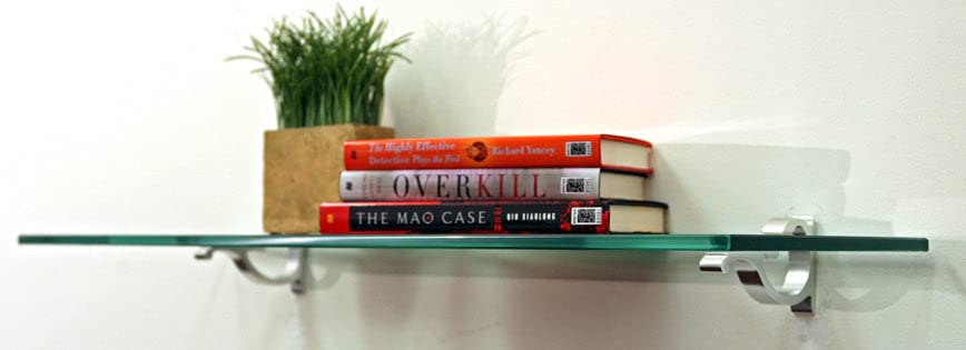 10" X 30" Monarch Floating Glass Shelves - 2 Brackets Included with Each Shelf