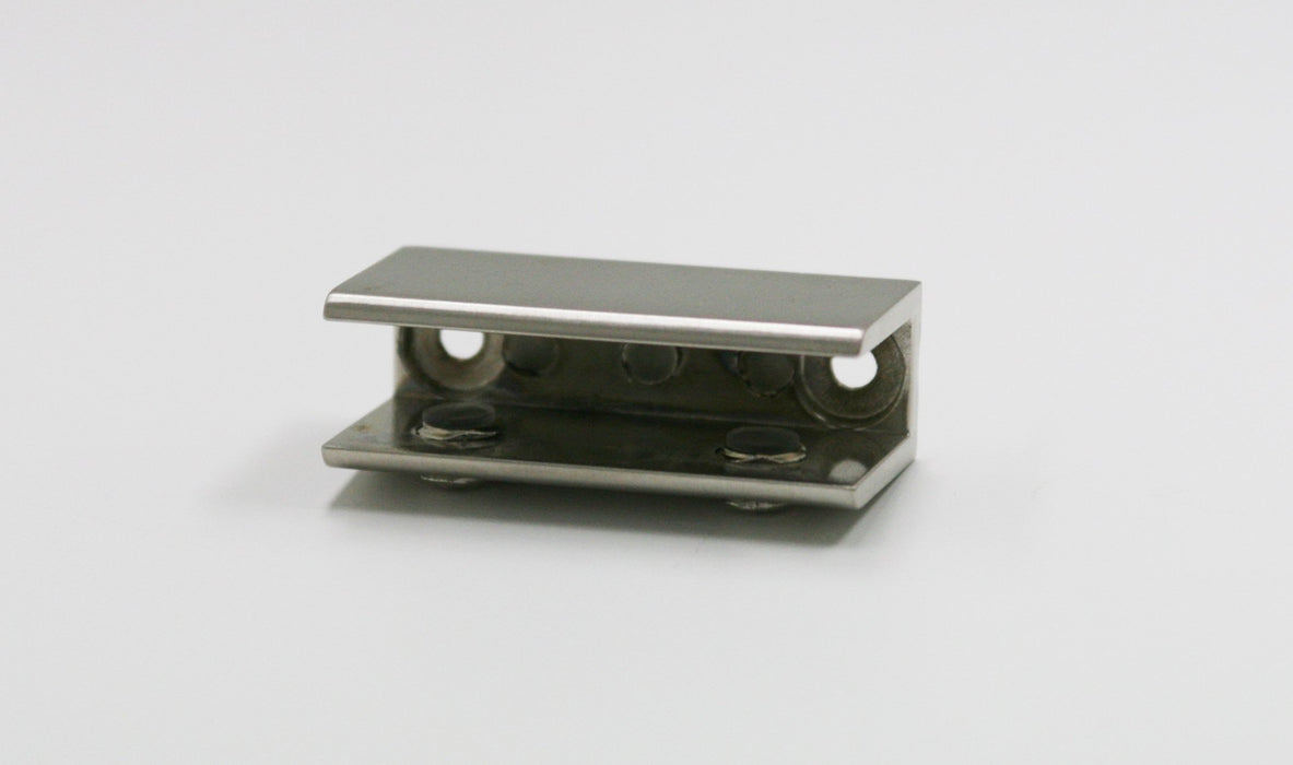 Quarter Round Shower Shelf with 2" Rectangle Clamps