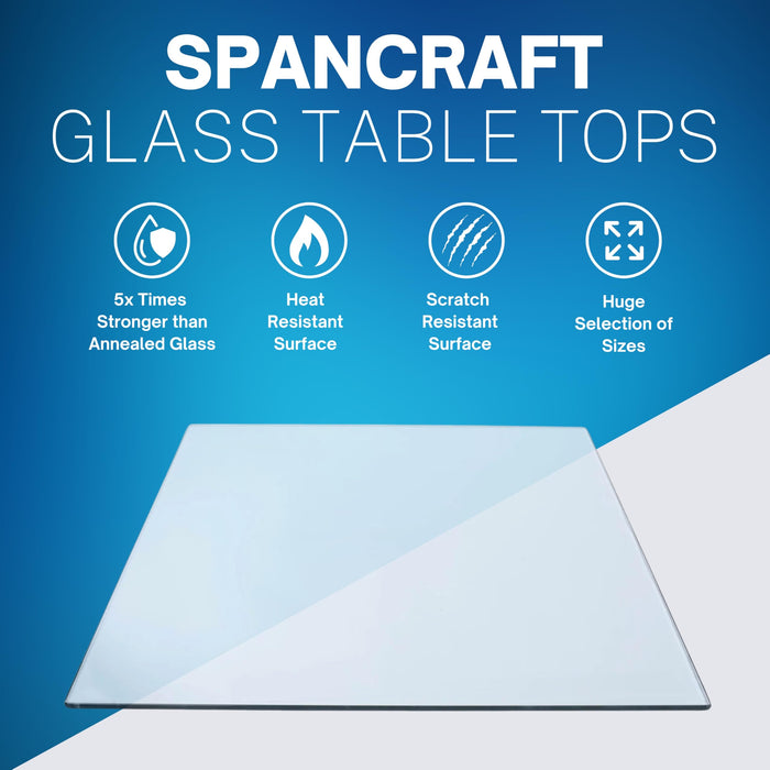41" Square Clear Glass Table Tops