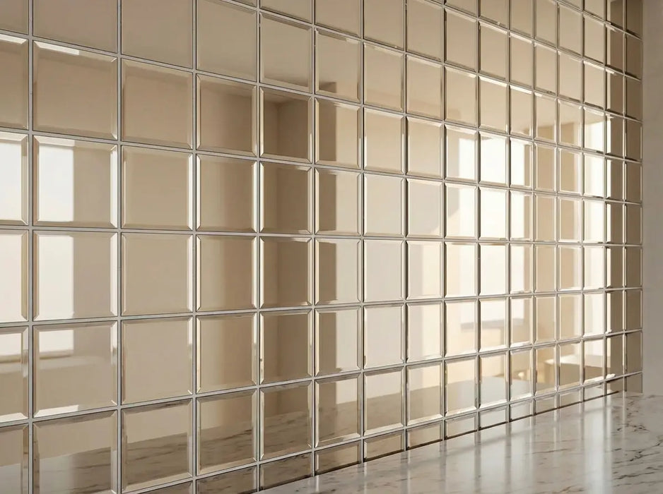 12" Clear Mirror Tiles