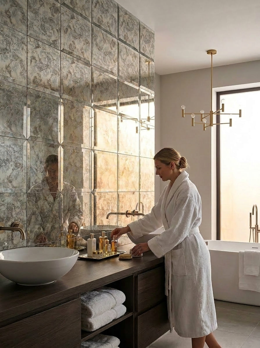 Antique Mirror Tiles (6 Pack)