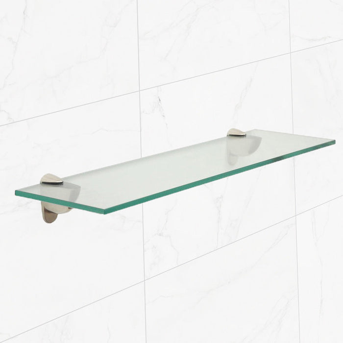 10" X 18" Heron Bathroom Glass Shelves - 2 Brackets Included with Each Shelf