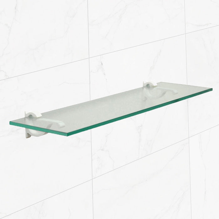 4 3/4" X 21" Monarch Bathroom Glass Shelves - 2 Brackets Included with Each Shelf