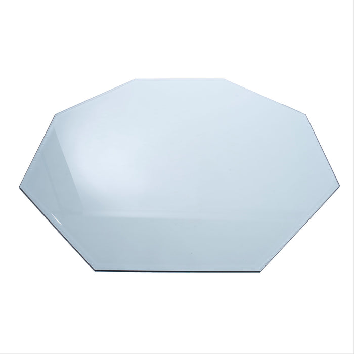 60" Octagon Clear Tempered Glass Tops