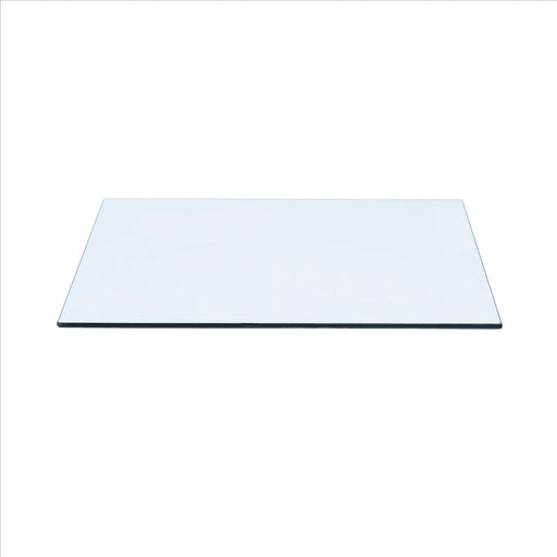 22" X 48" Rectangle Glass Top 3/8" Thick - Flat Polish Edge With Touch Corners