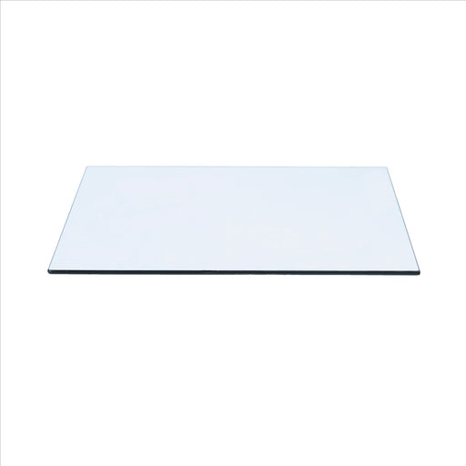 10" x 27" Rectangle Glass Top 3/8" Thick - Flat Polish Edge with Touch Corners