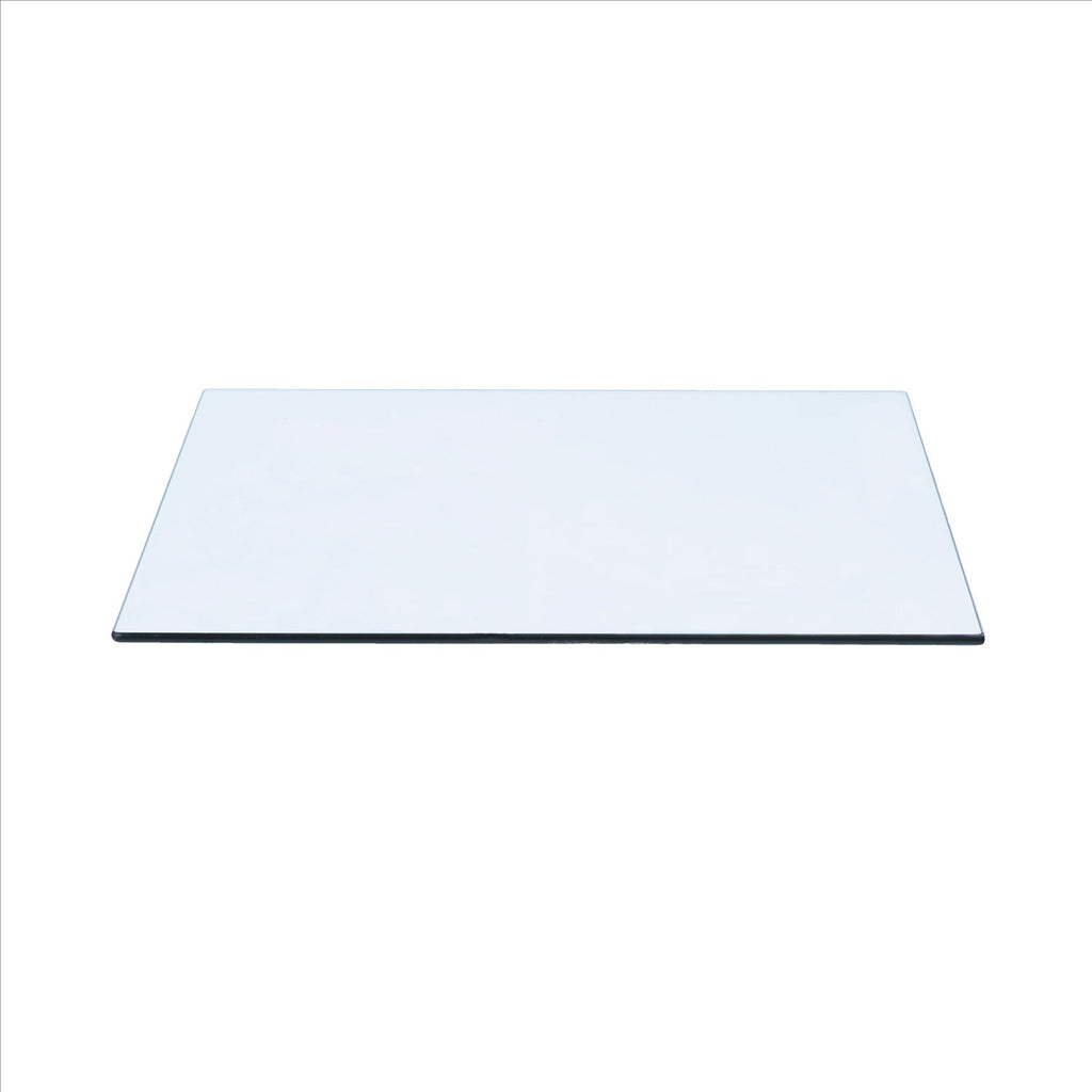 Custom Cut Glass 3/16 Thick - Clear Tempered Glass Cut to Size - Rectangle Replacement Glass for Table Tops, Glass Shelves, Windows with Flat Edge