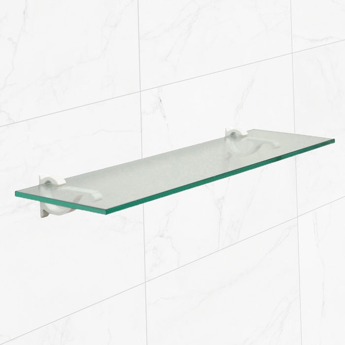 10" X 48" Monarch Bathroom Glass Shelves - 2 Brackets Included with Each Shelf